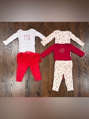 Carter’s Christmas Baby Girl Clothes Bundle - 9M